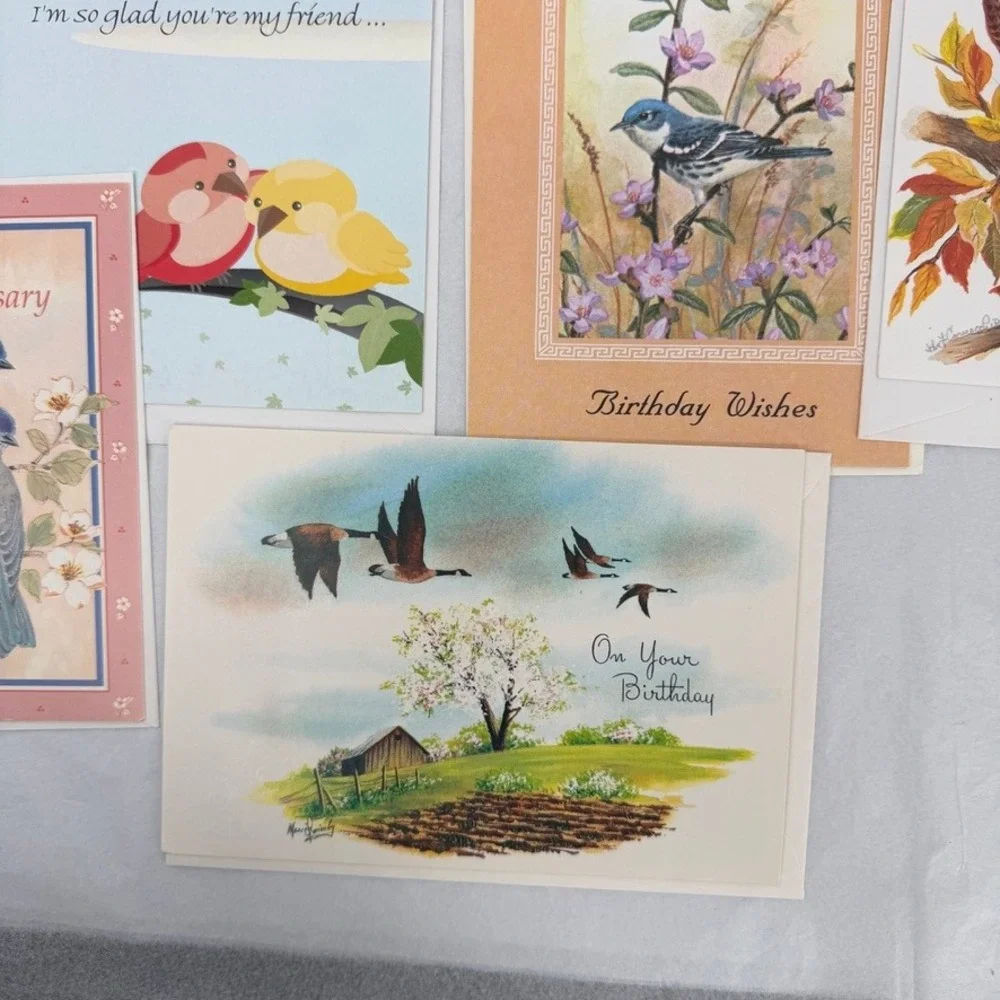 Greeting Cards Mixed LOT Bird Floral Nature Art Stationery Ephemera Snail Mail